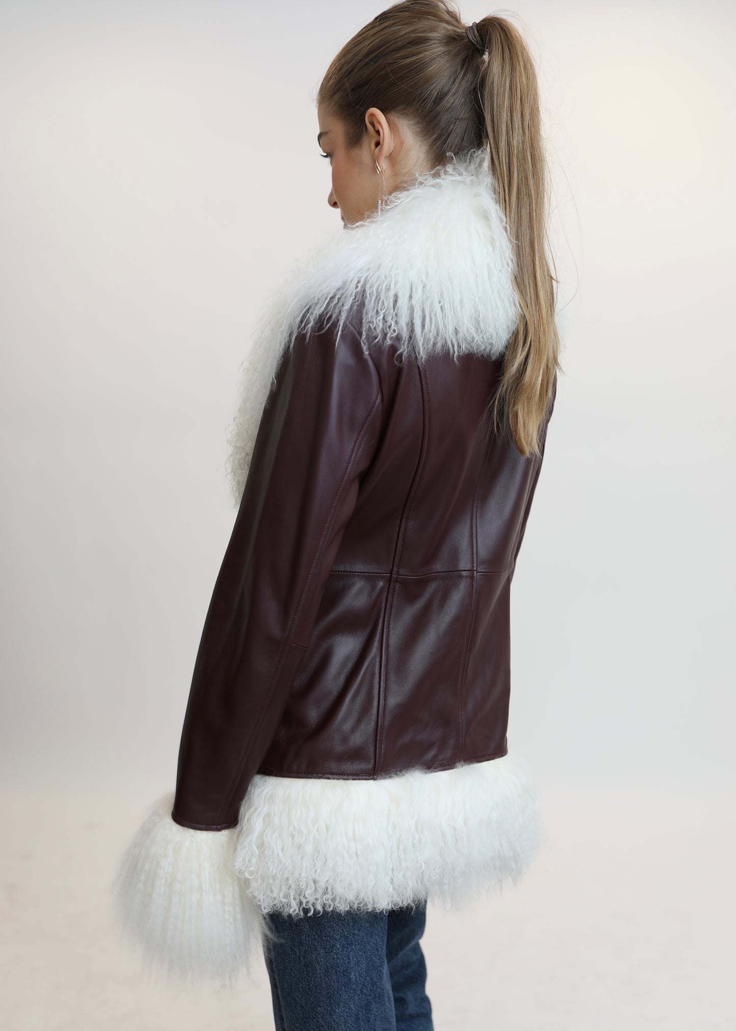 Abrigo AFGANO granate