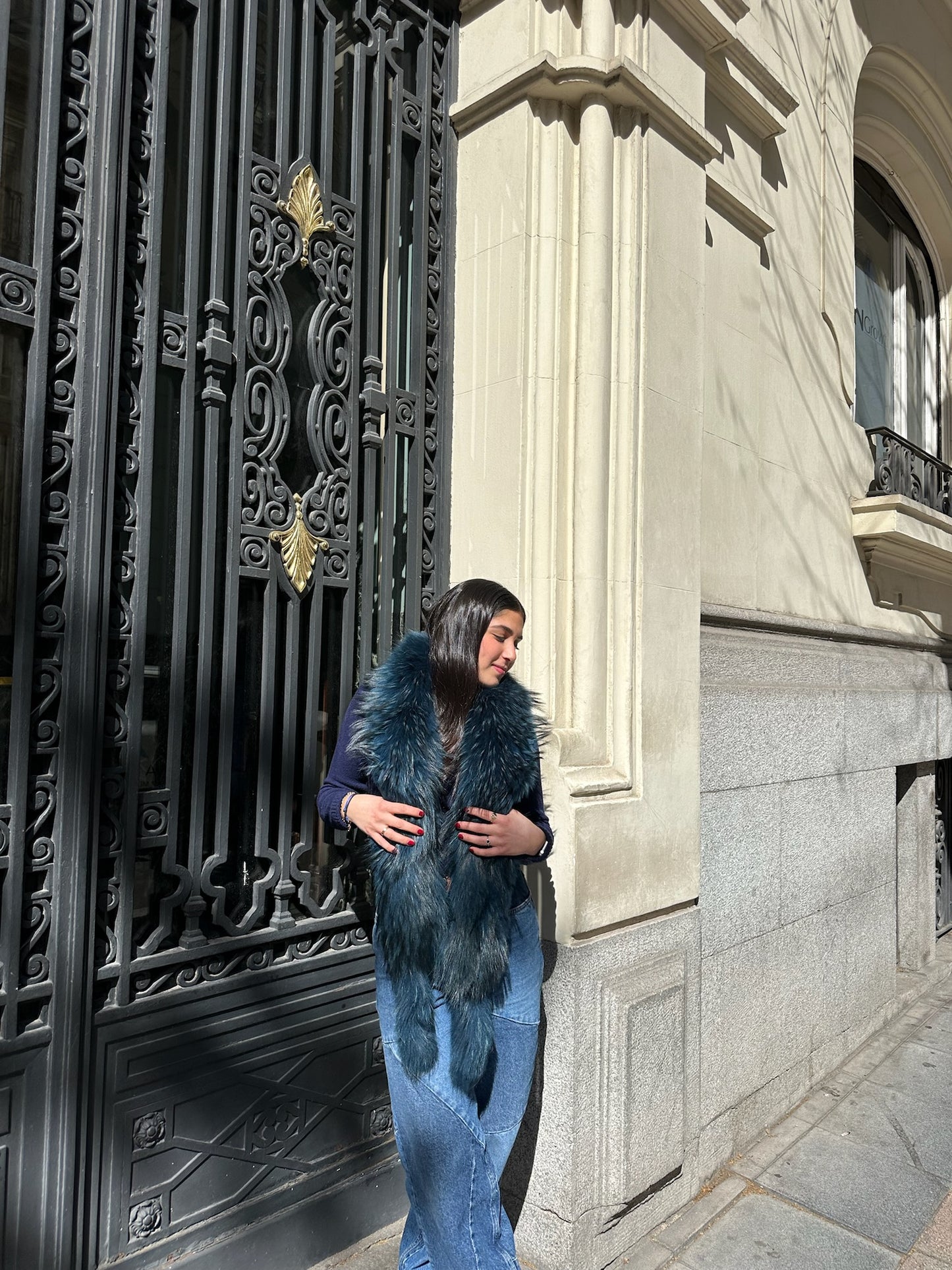 Estola WAKANA azul eléctrico