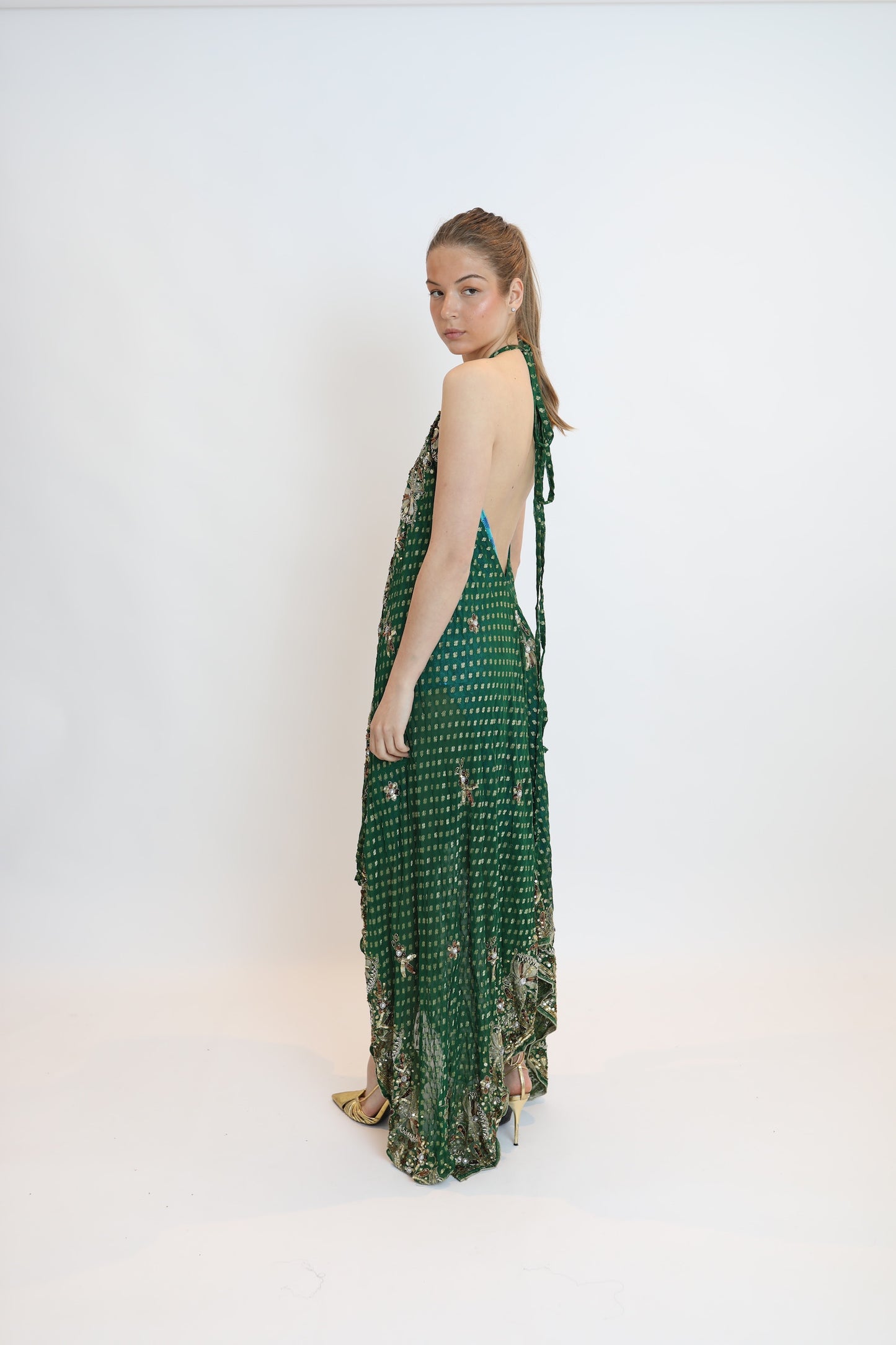 Vestido joya verde 102