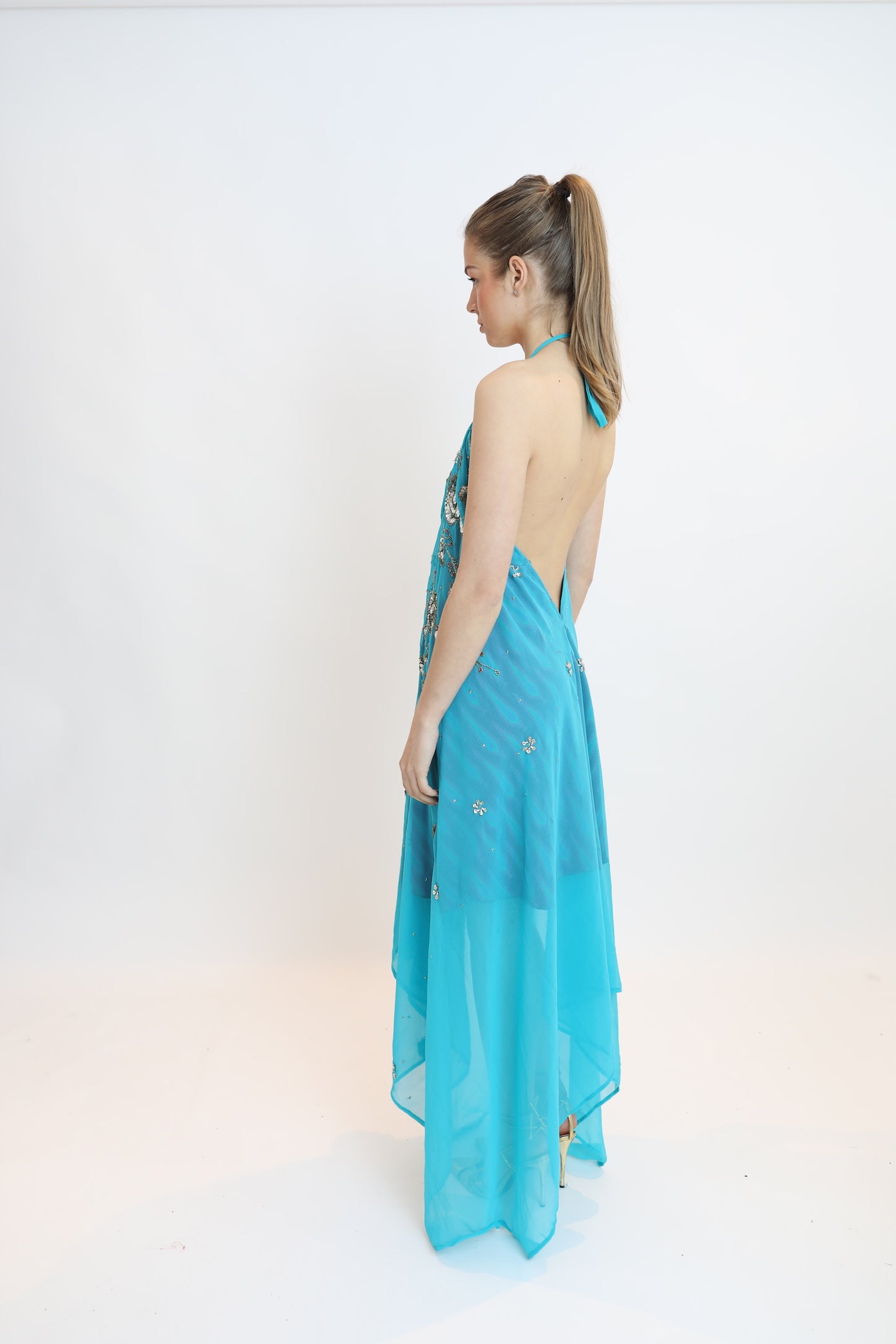 Vestido joya azul 061