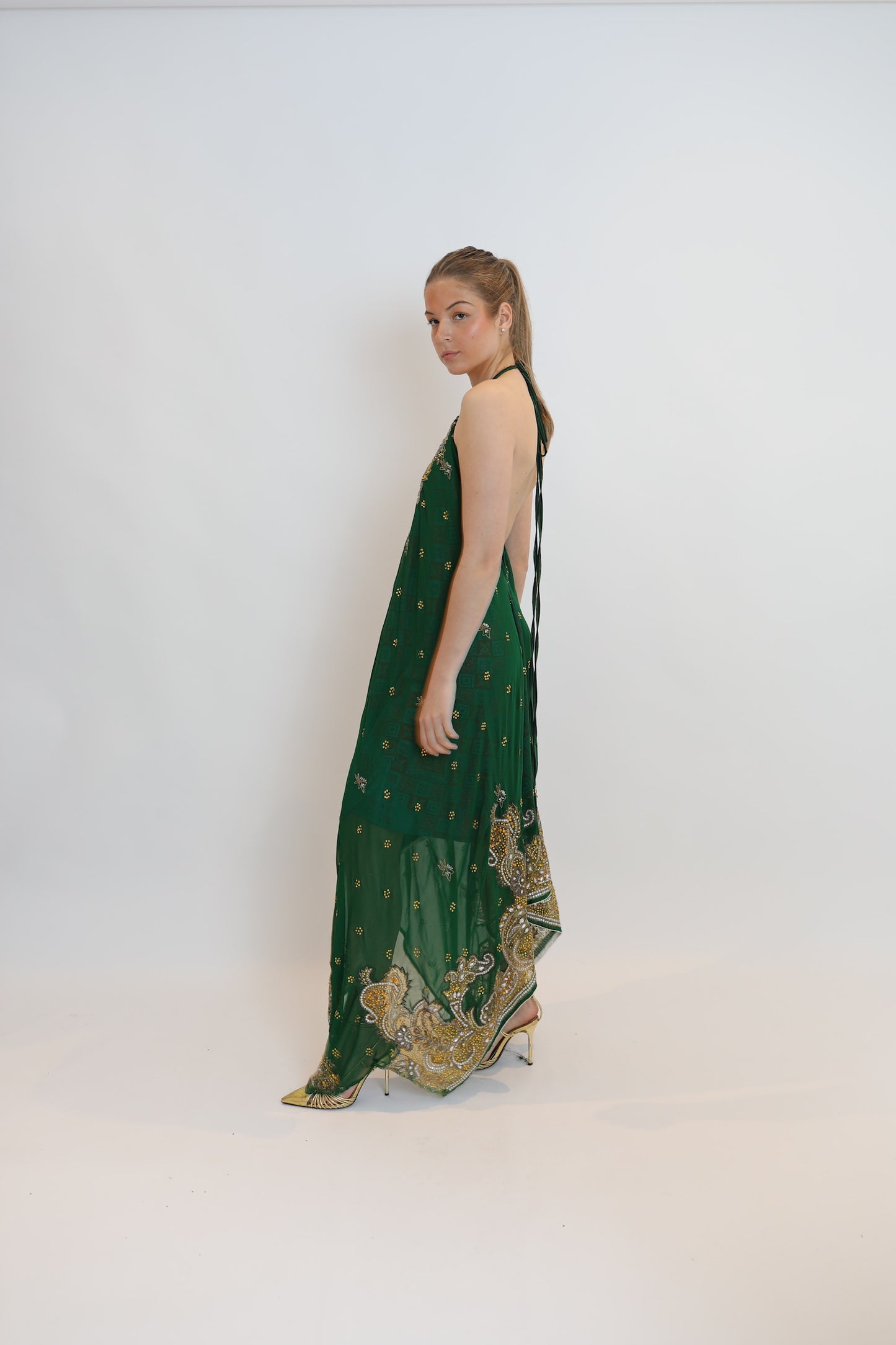 Vestido joya verde 108