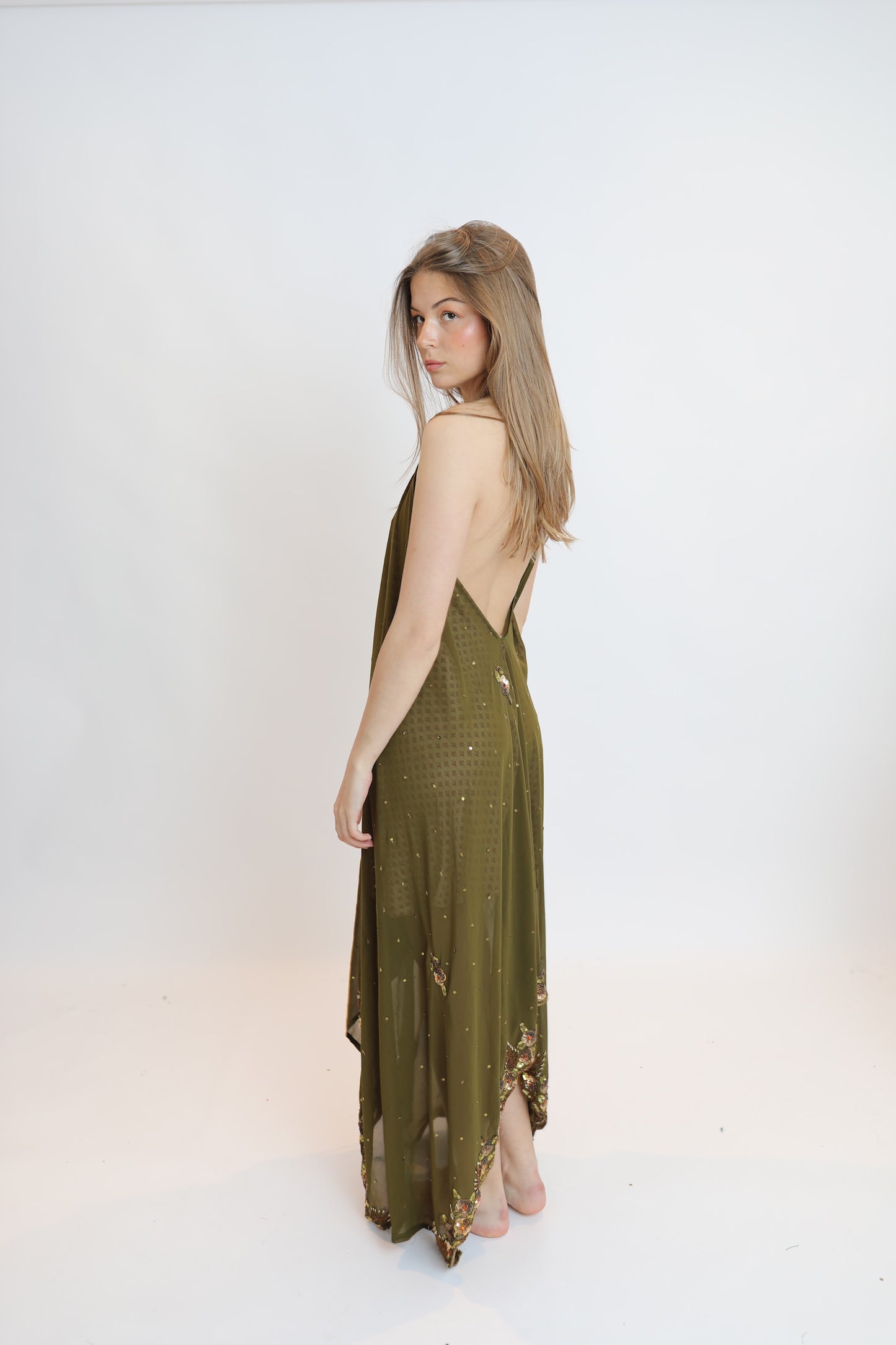 Vestido joya verde 004