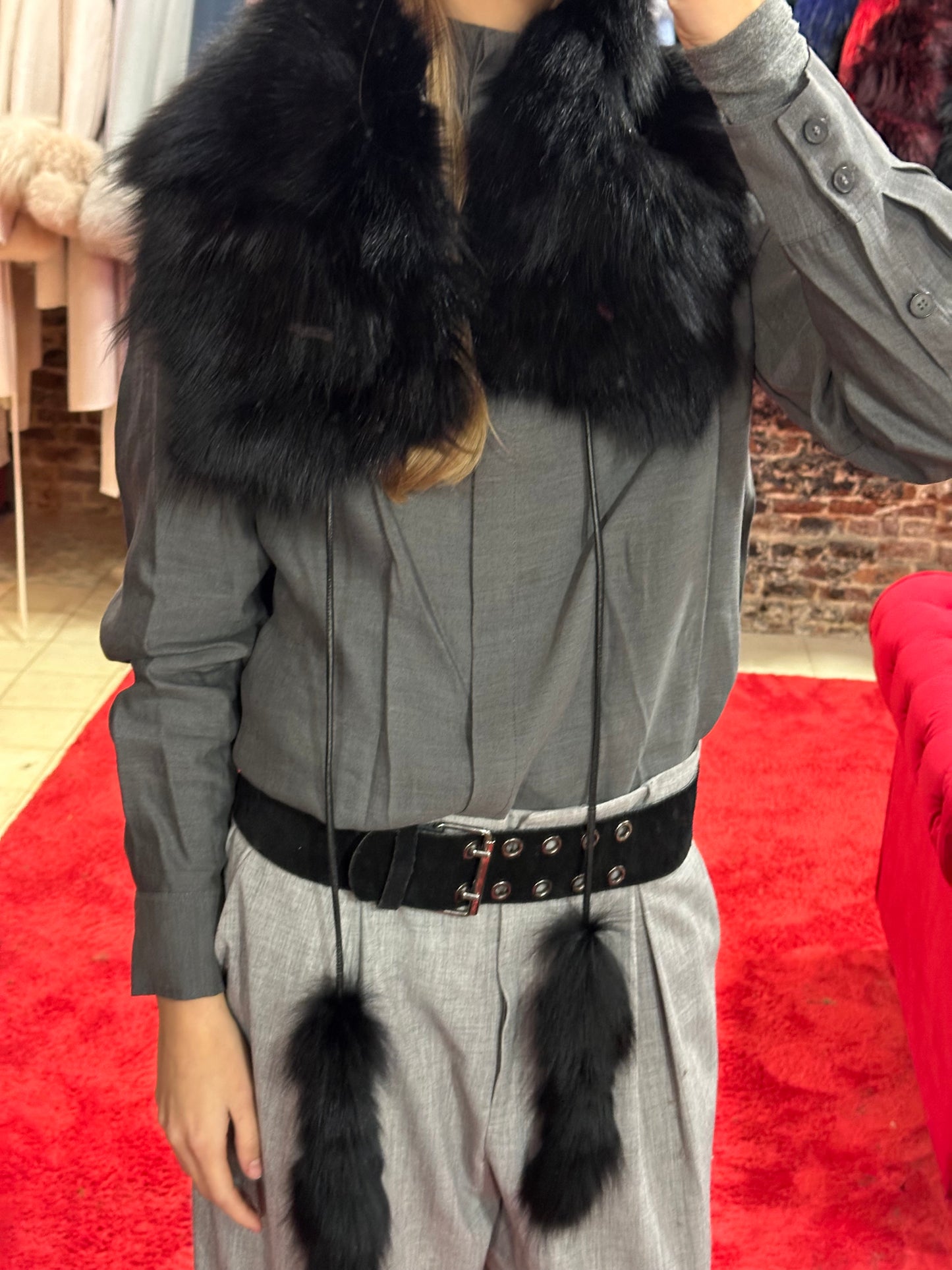 Cuello especial de zorro (negro)