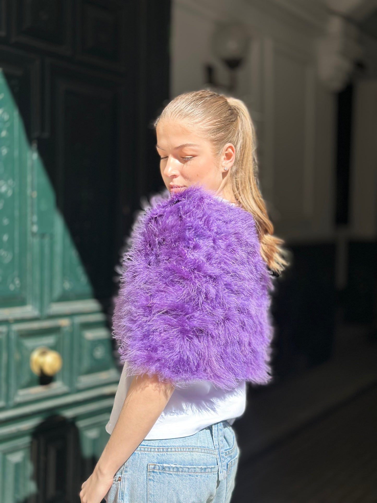 Estola libélula morada