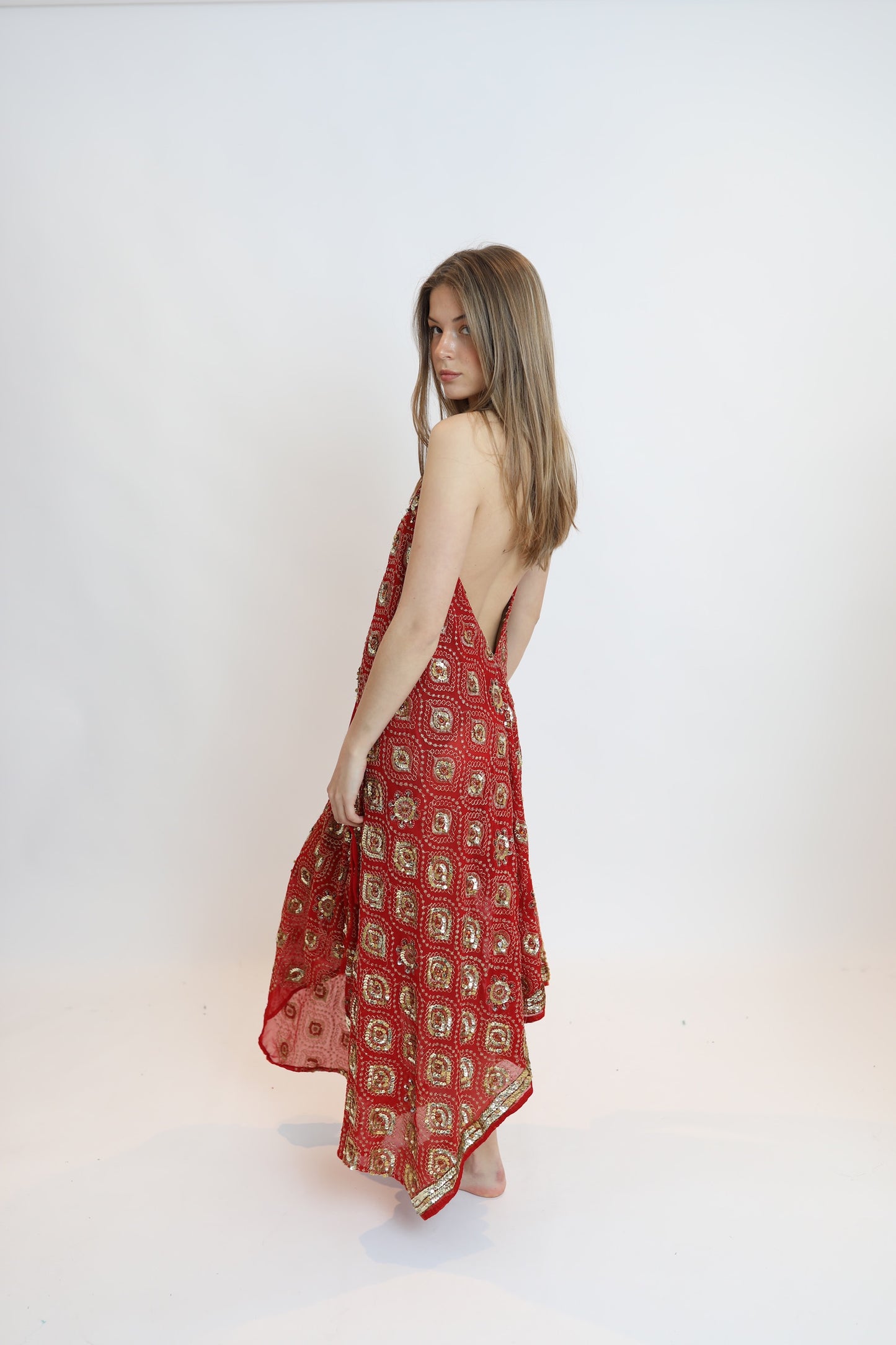 Vestido joya naranja 017
