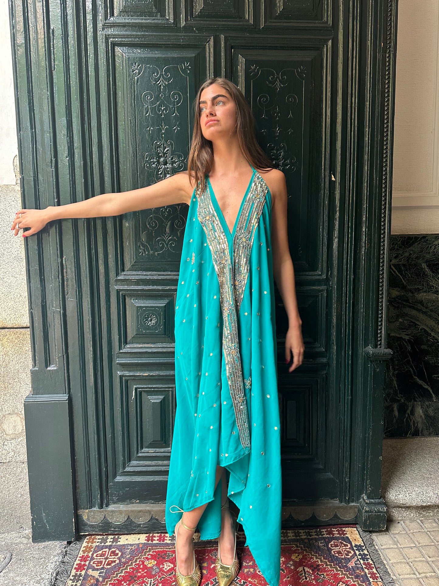 Vestido joya azul