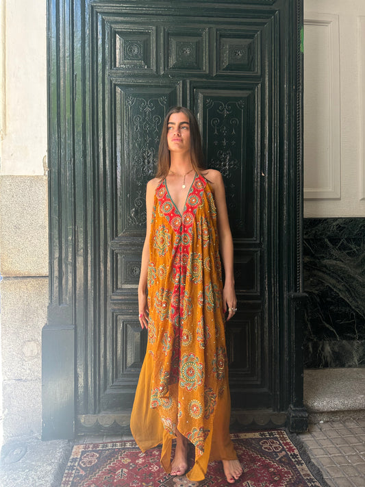 Vestido joya naranja