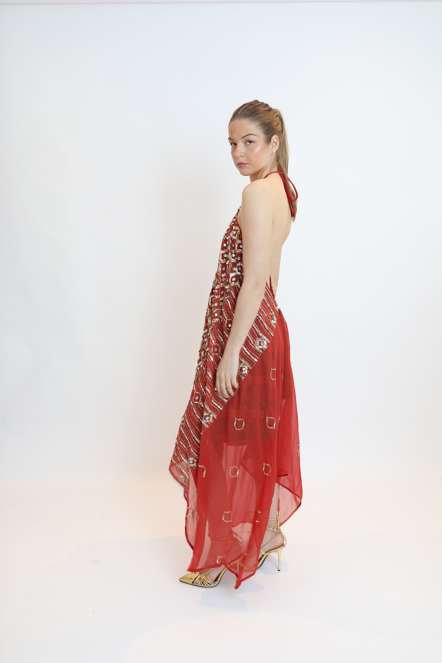 Vestido joya rojo 087
