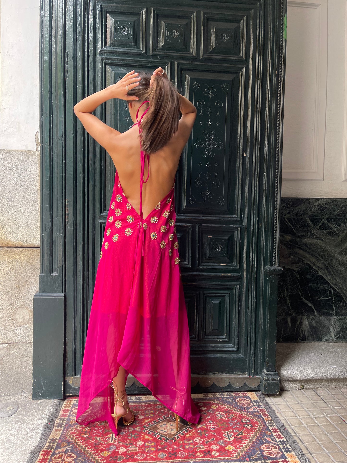 Vestido joya rosa