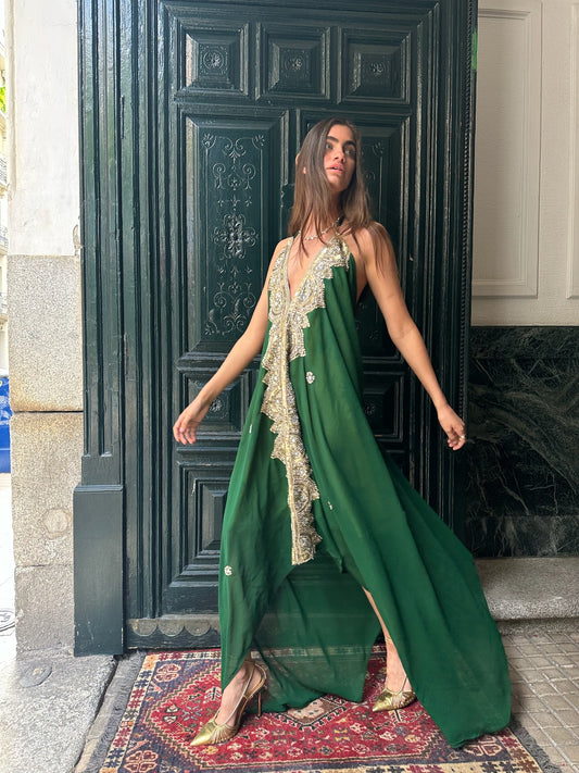 Vestido joya verde