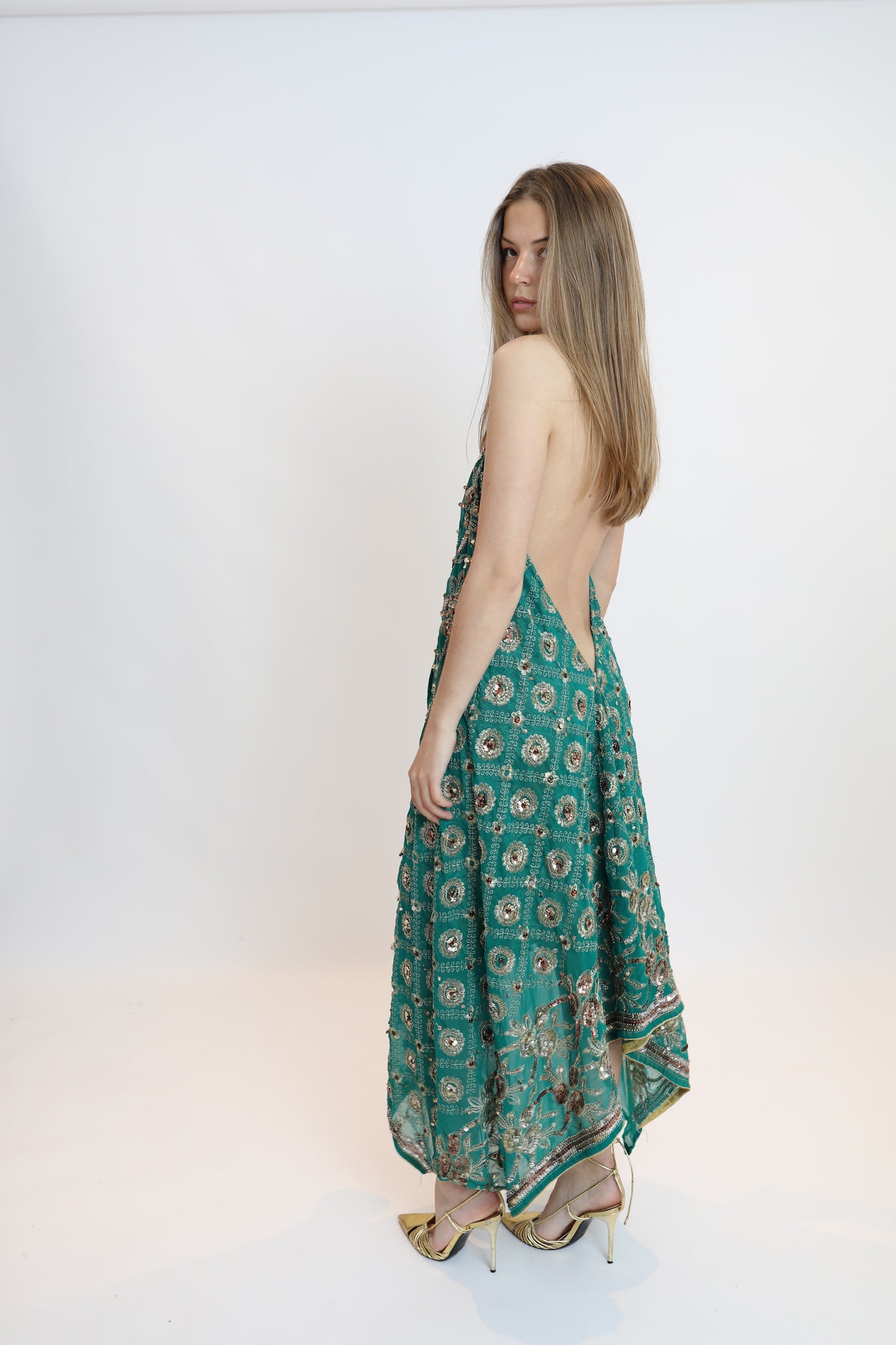 Vestido joya verde 224
