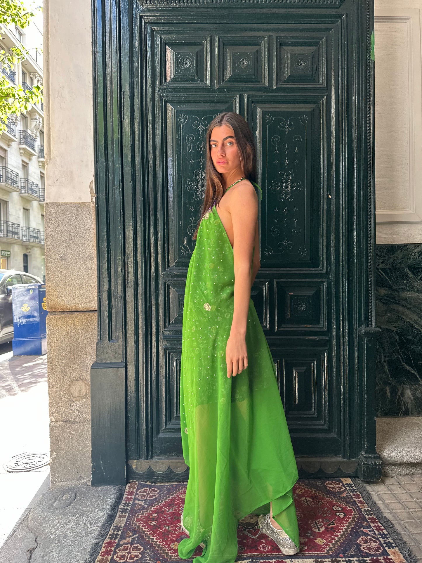 Vestido joya verde