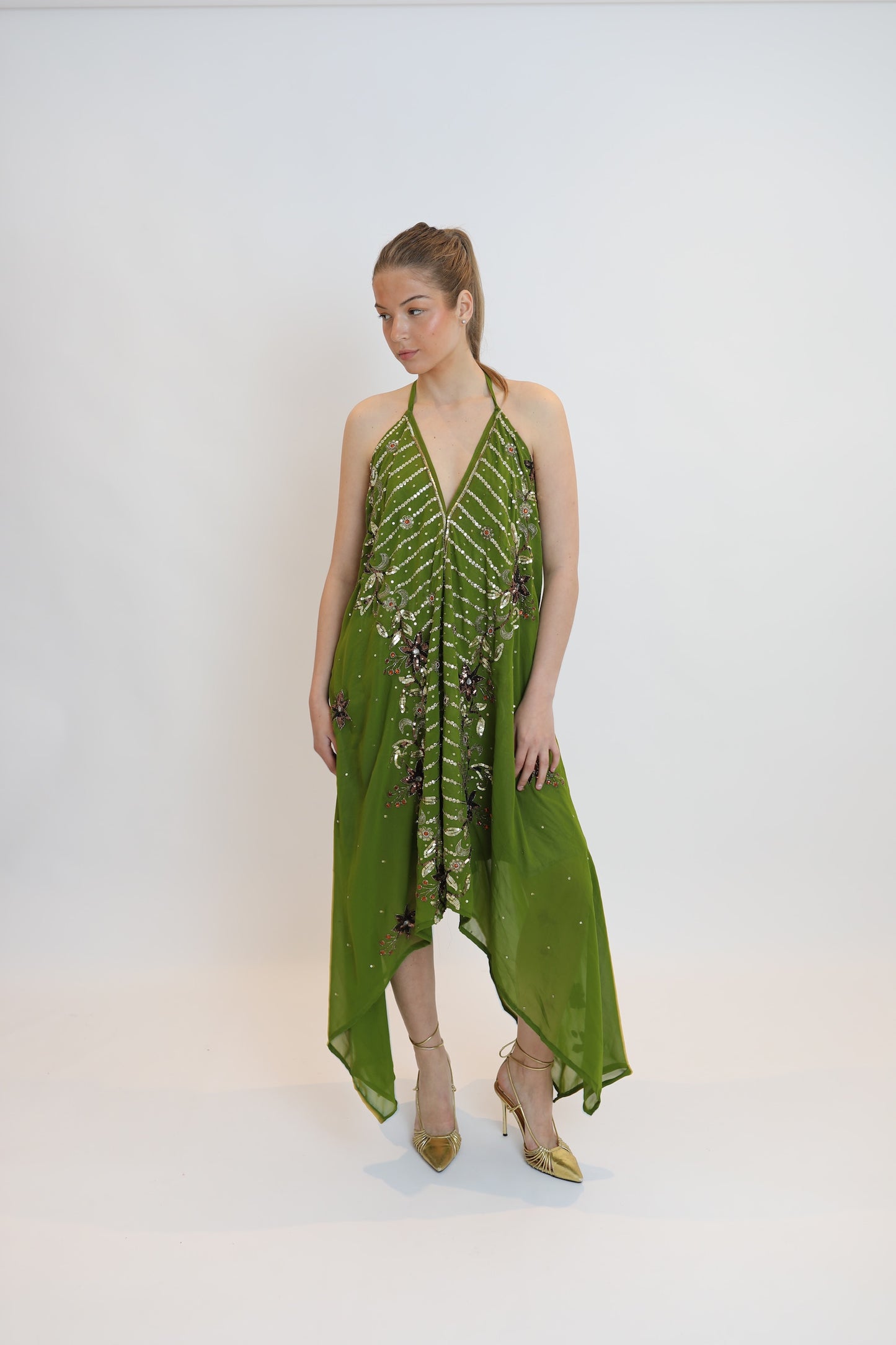 Vestido joya verde 121