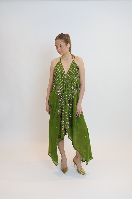 Vestido joya verde 121