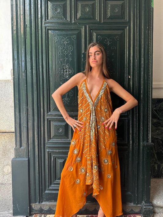 Vestido joya naranja