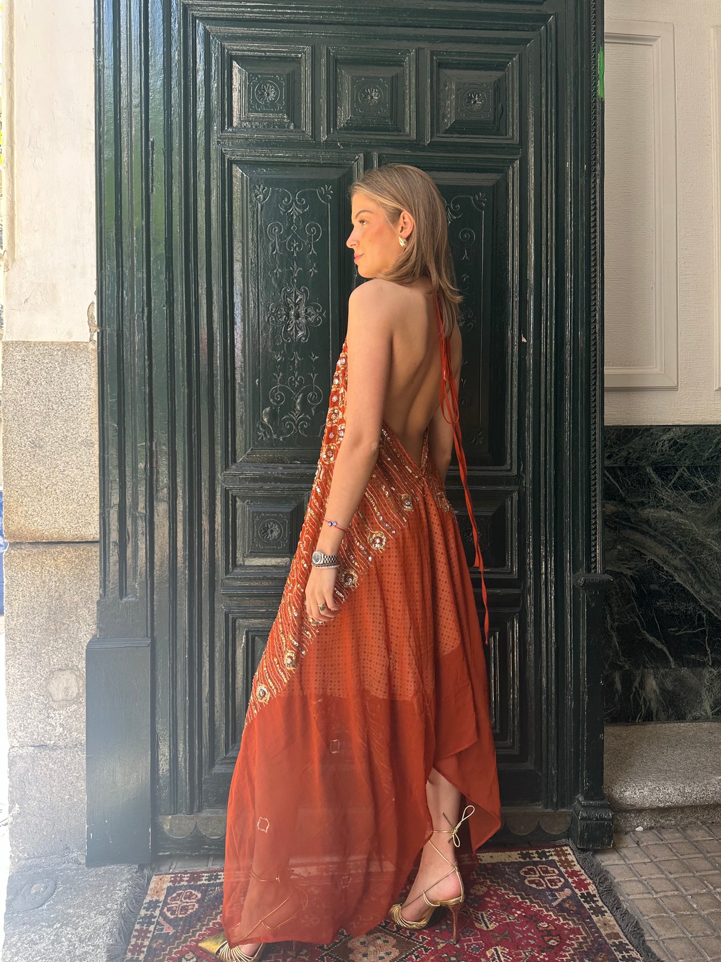 Vestido joya naranja