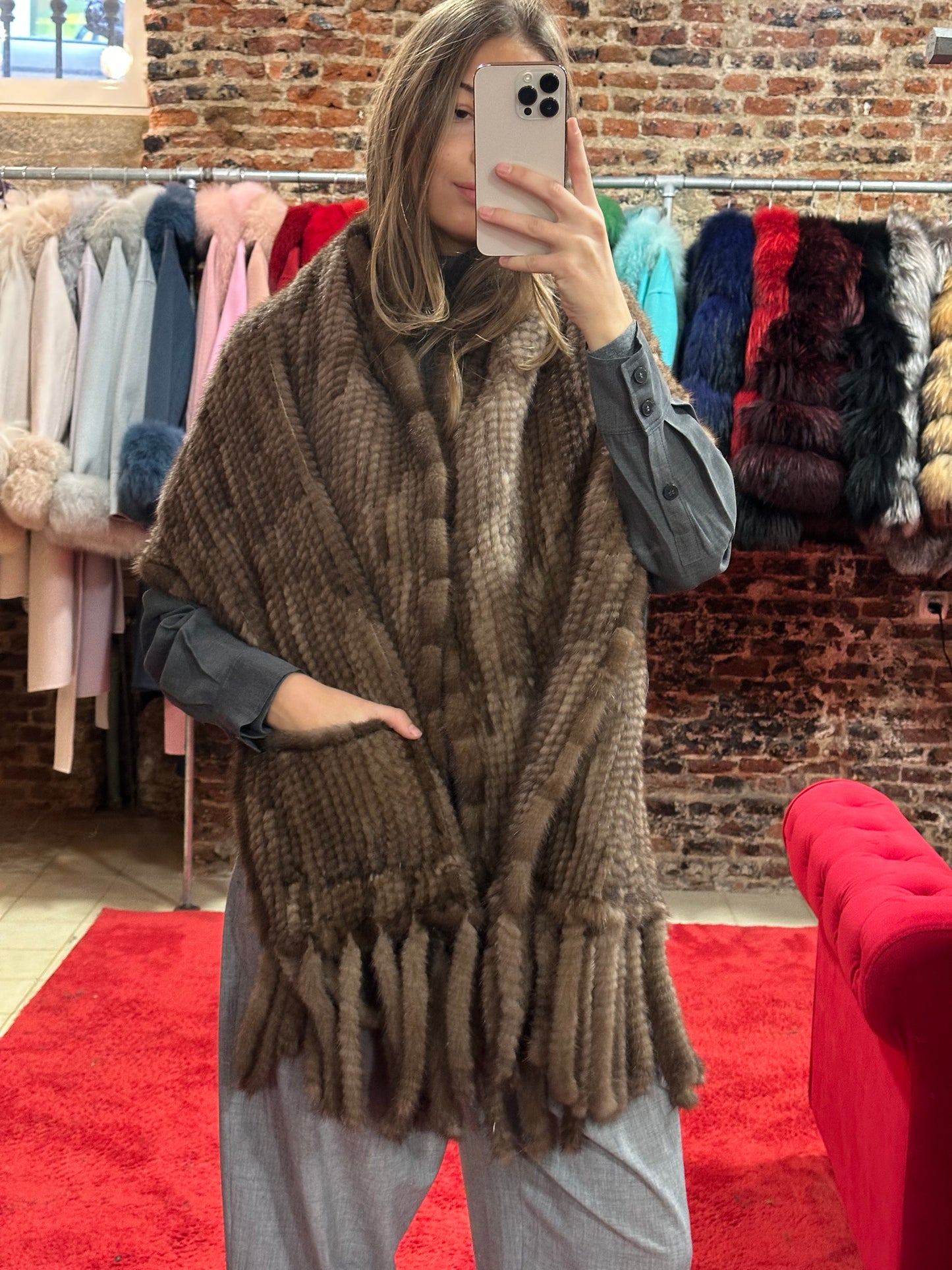 Estola Visón (marrón clarito)