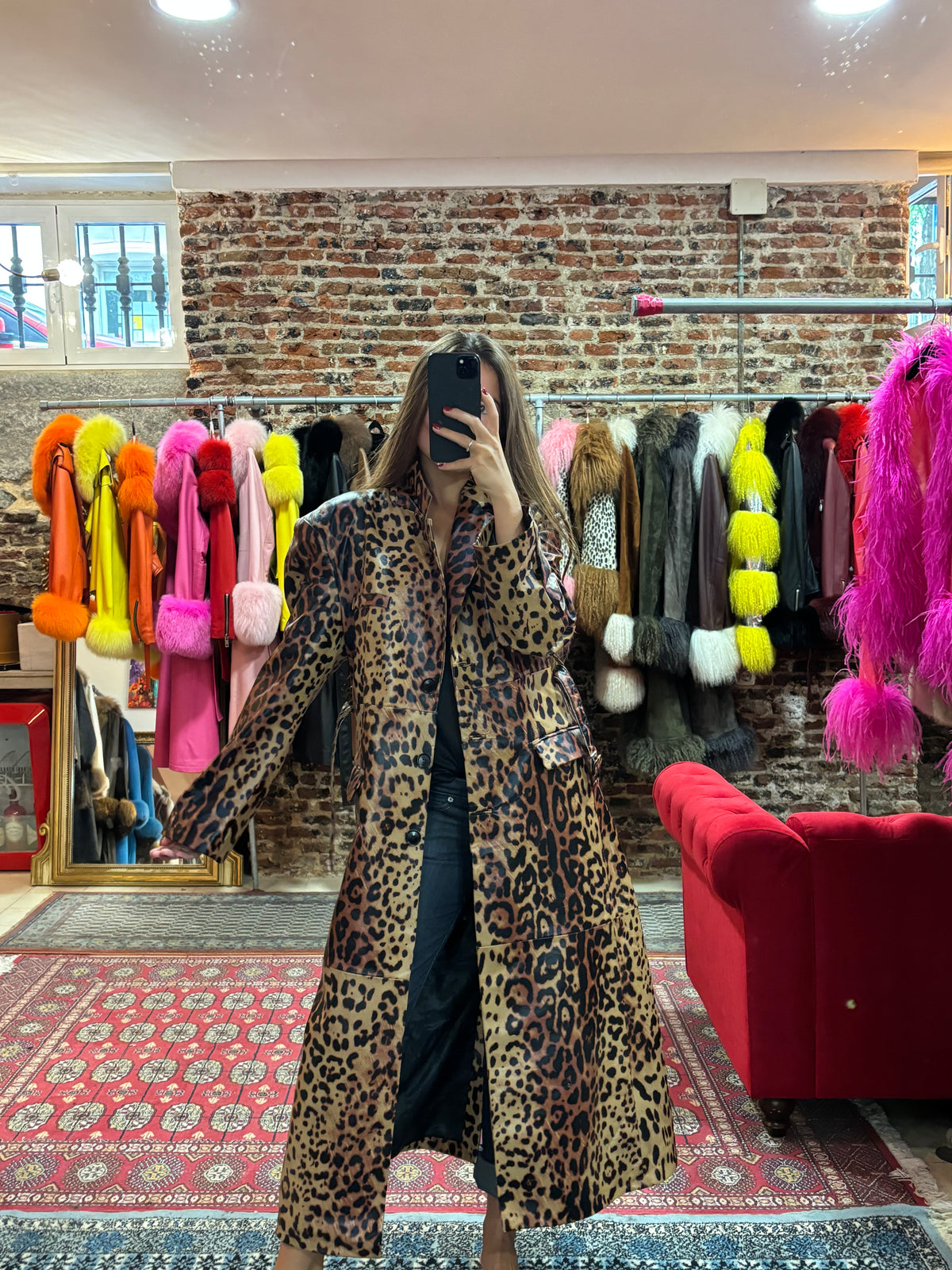 Gabardina PRINT LONG CUIR