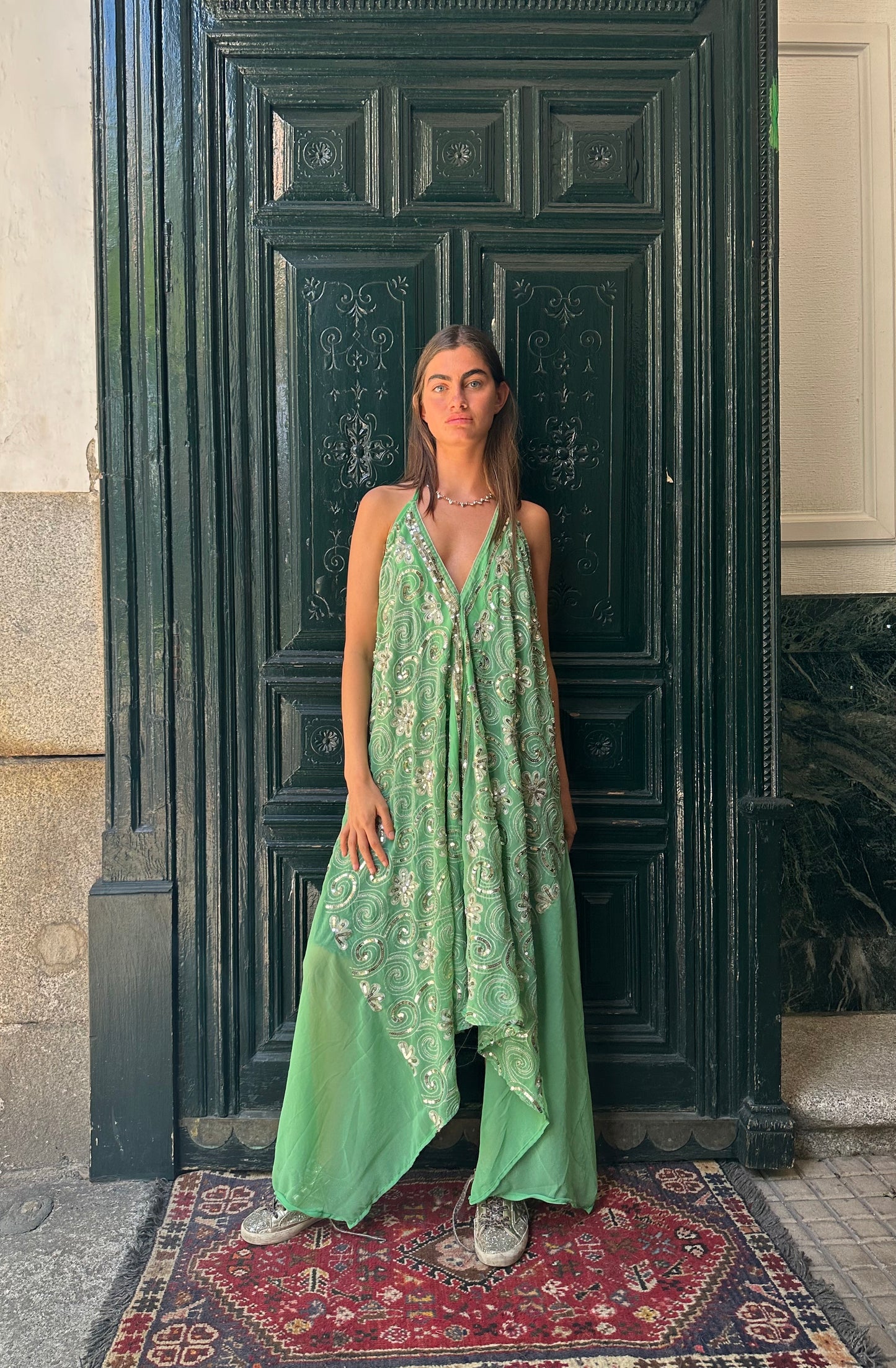 Vestido joya verde