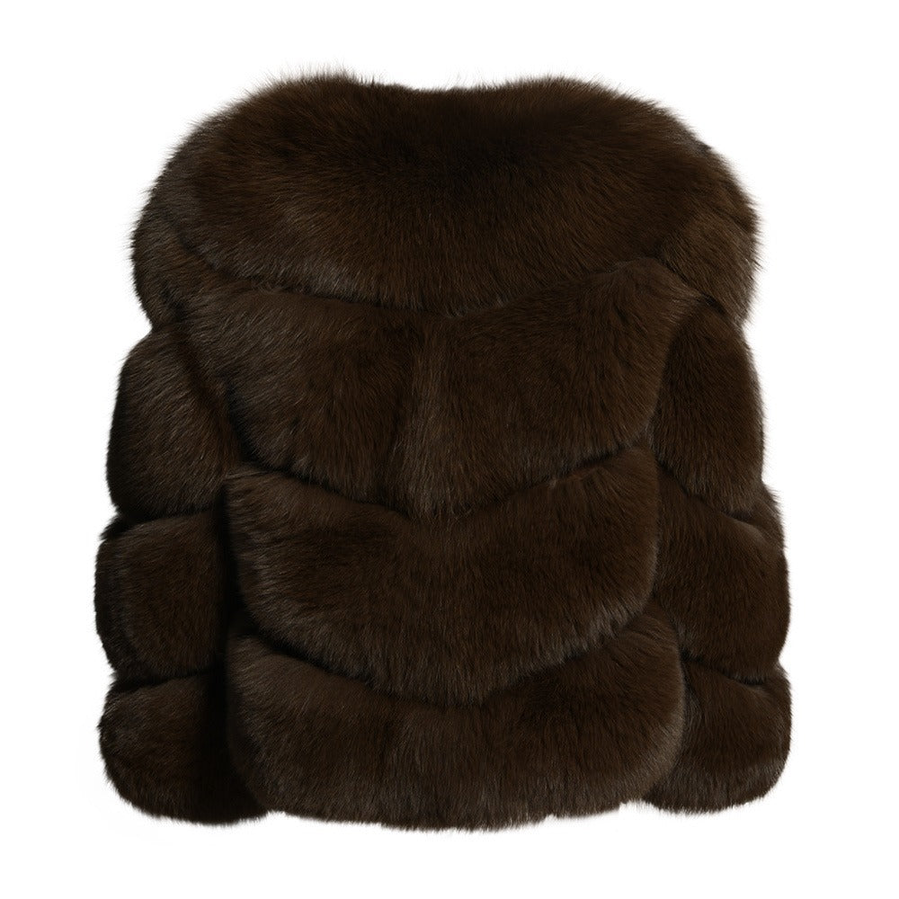 Abrigo DIAGONAL chocolate