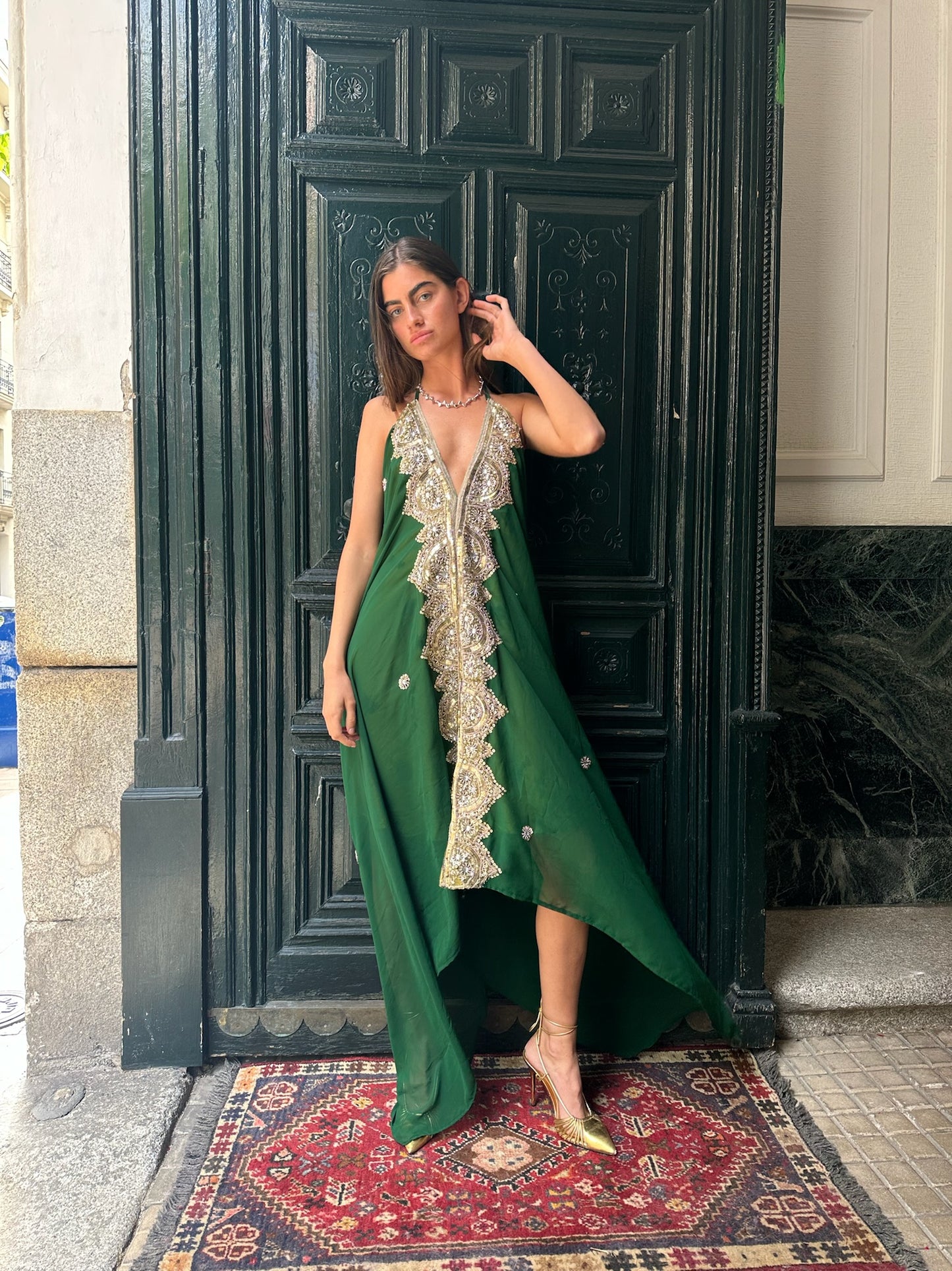 Vestido joya verde