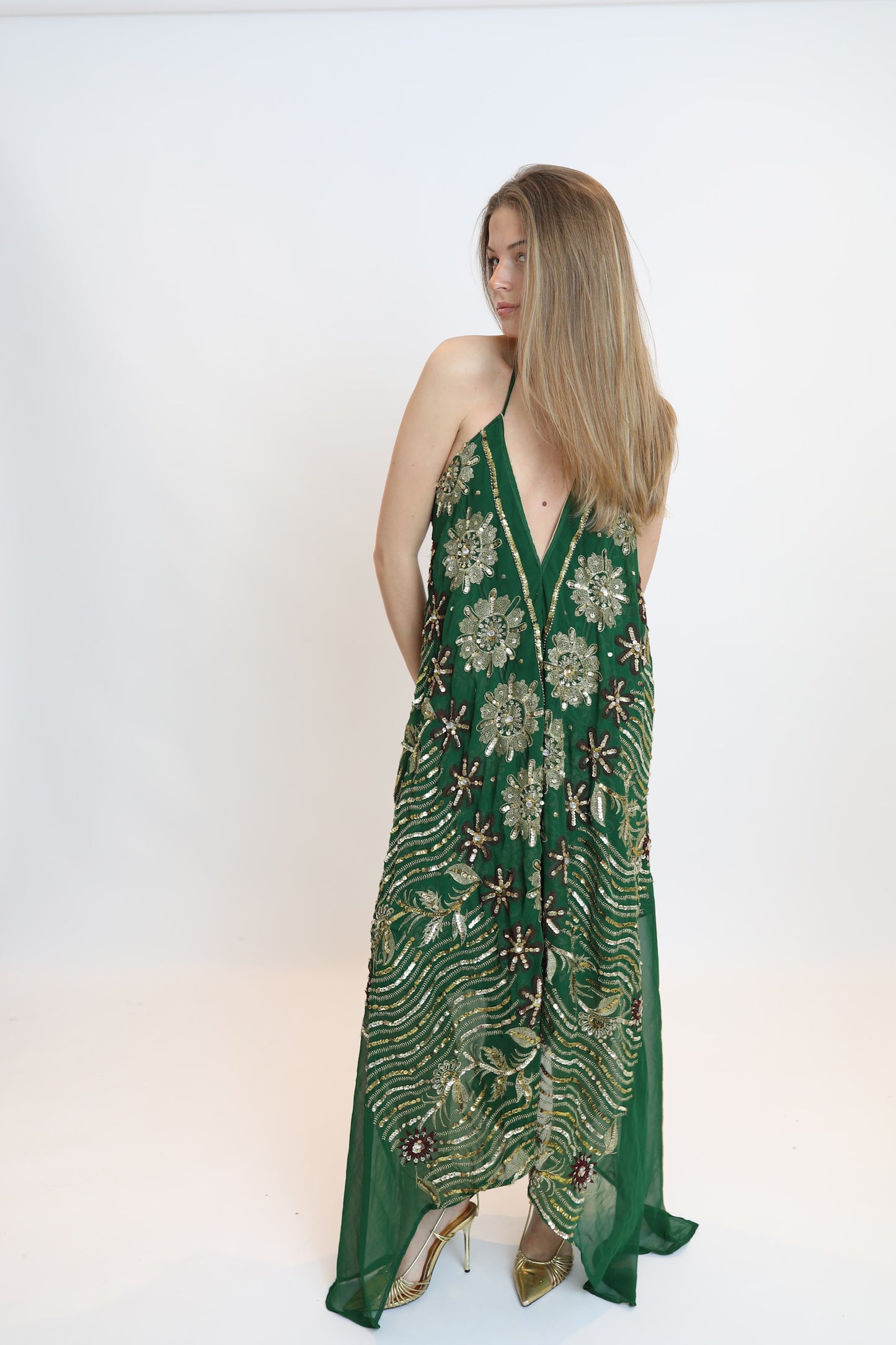 Vestido joya verde 247