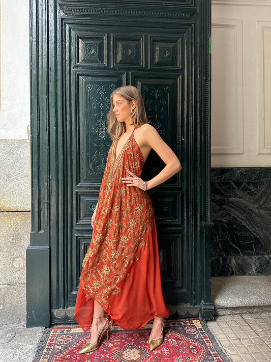 Orange Jewel Dress