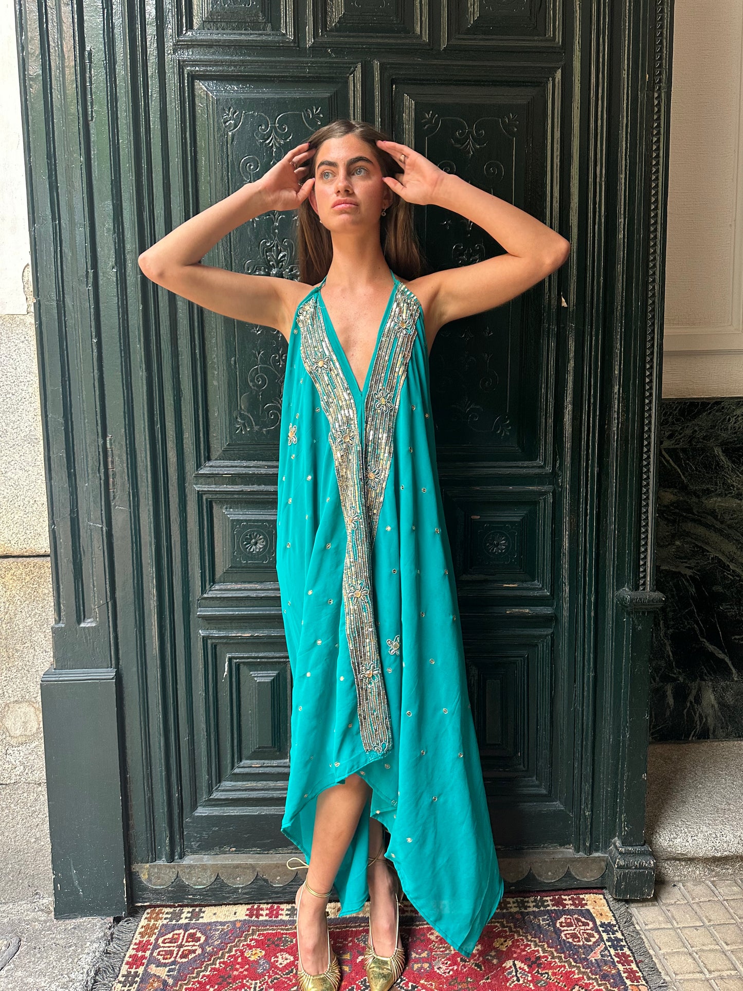 Vestido joya azul