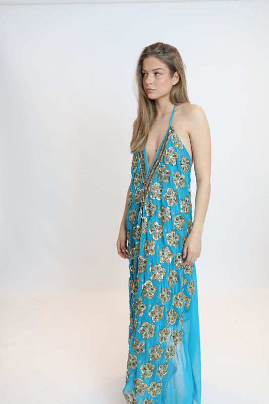 Vestido joya azul 242