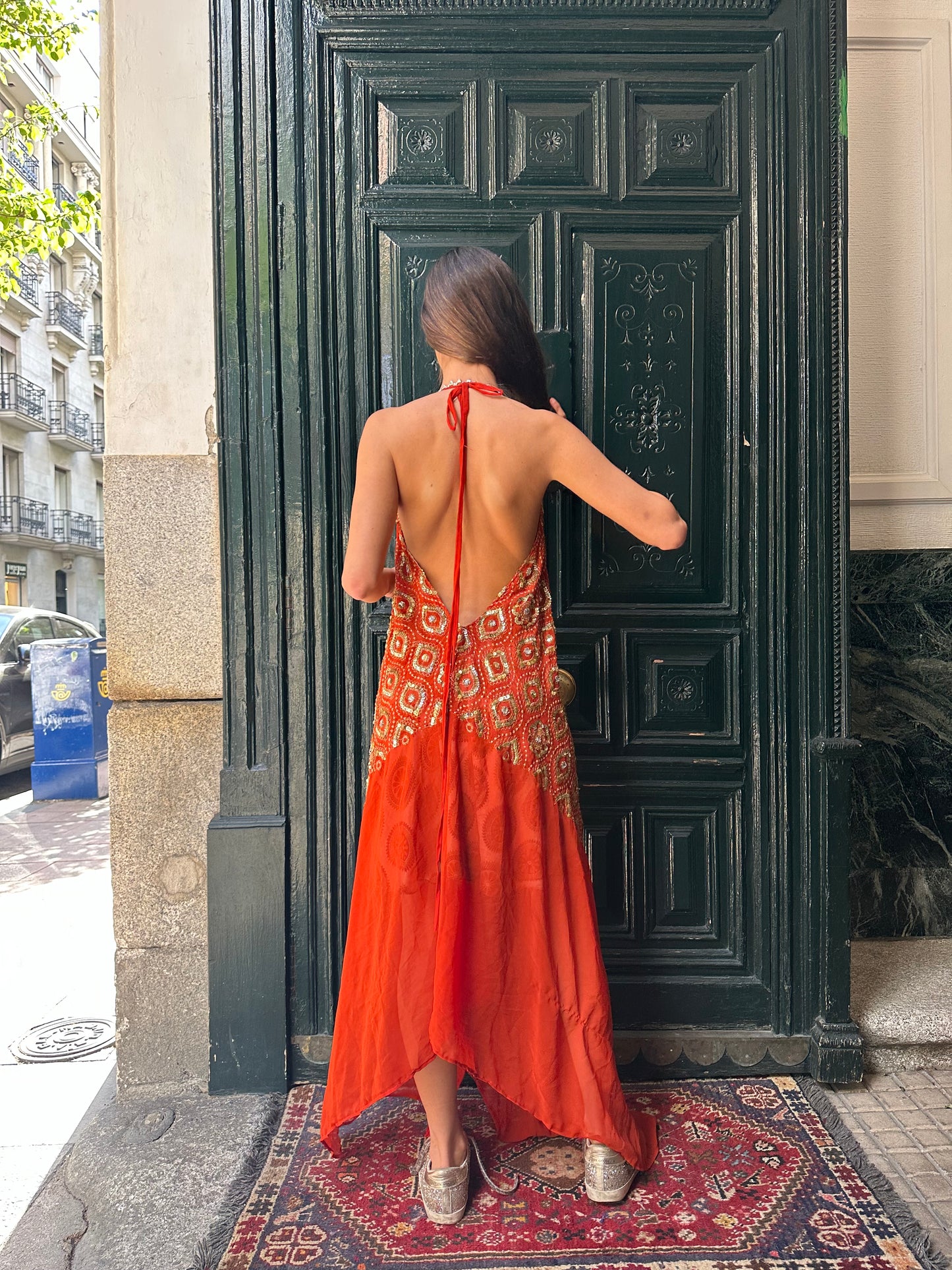 Vestido joya naranja