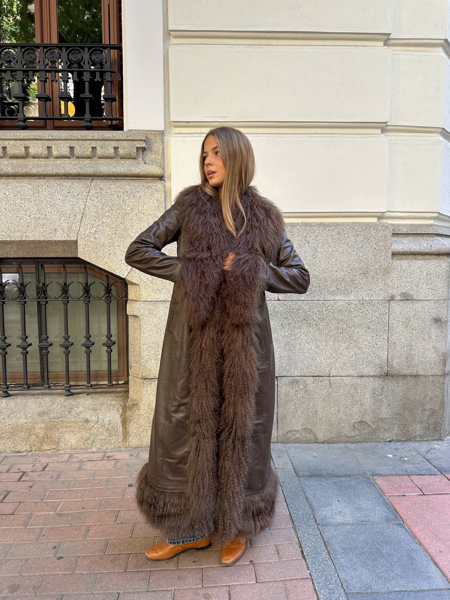 Abrigo Afgano Long (marrón)