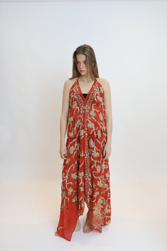Vestido joya roja 124