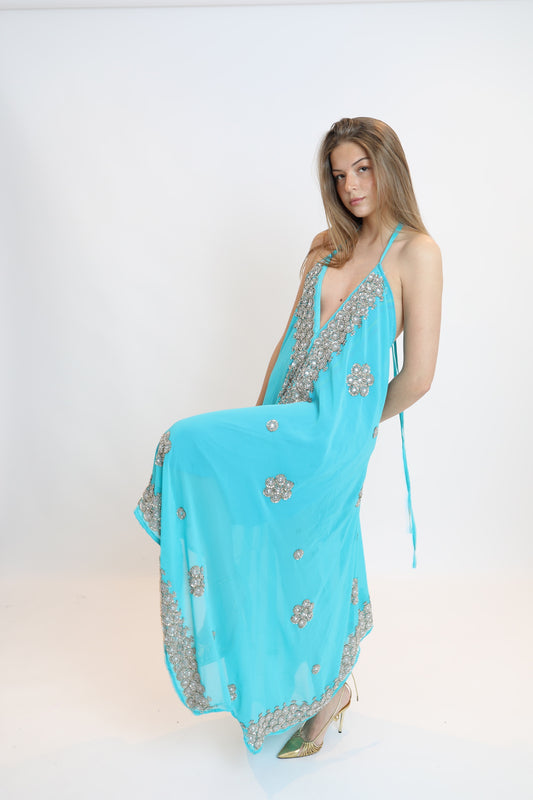 Vestido joya azul 227