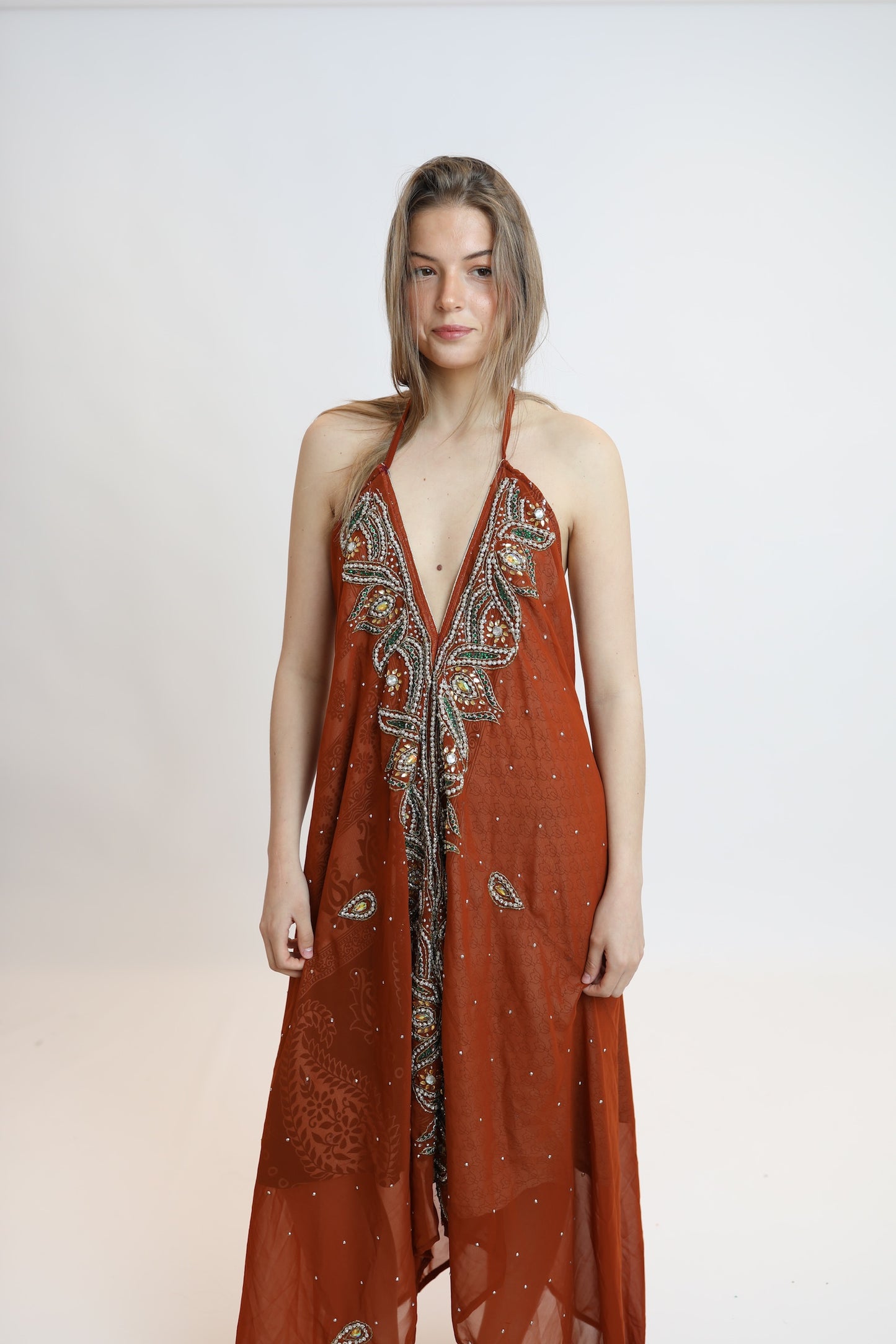 Vestido joya naranja 158
