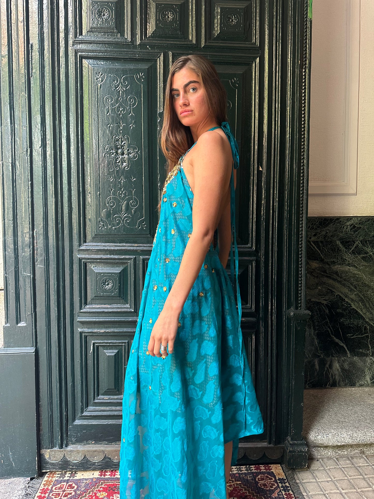 Vestido joya azul