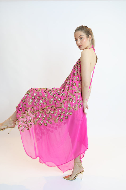 Vestido joya rosa 082