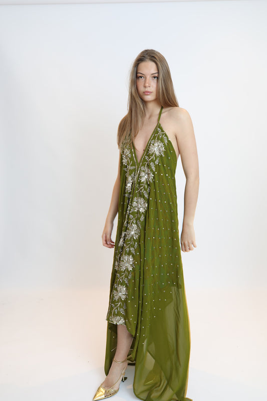 Vestido joya verde 232