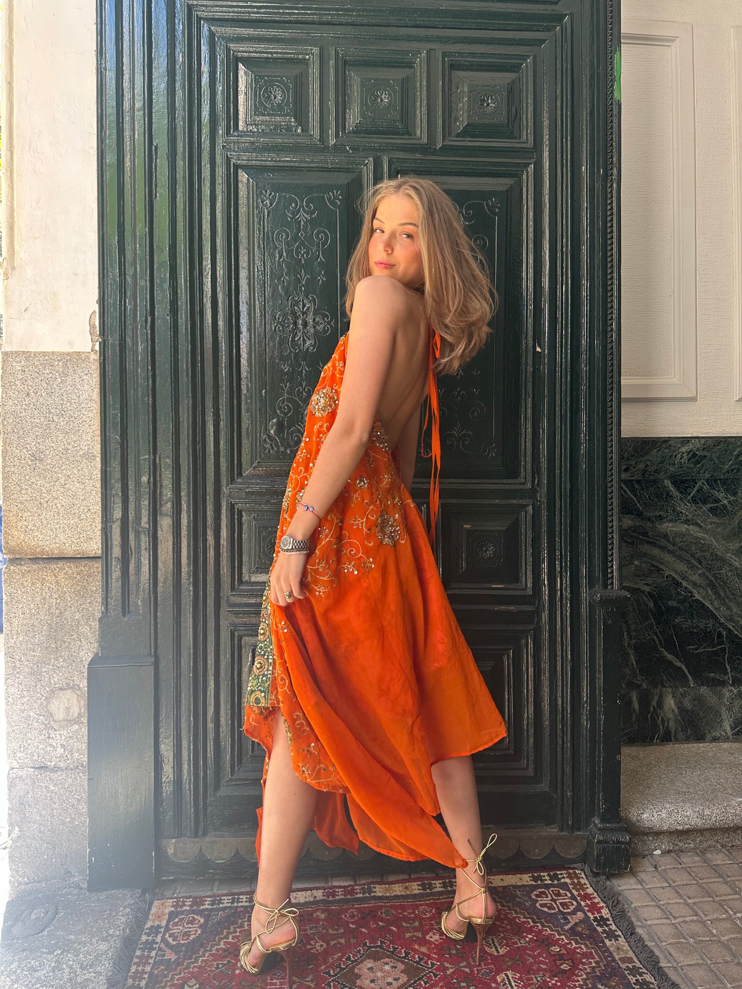 Vestido joya naranja