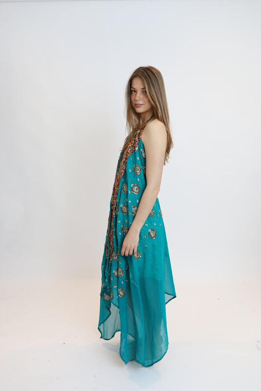 Vestido joya azul 022