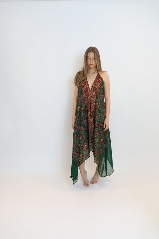 Vestido joya verde 049