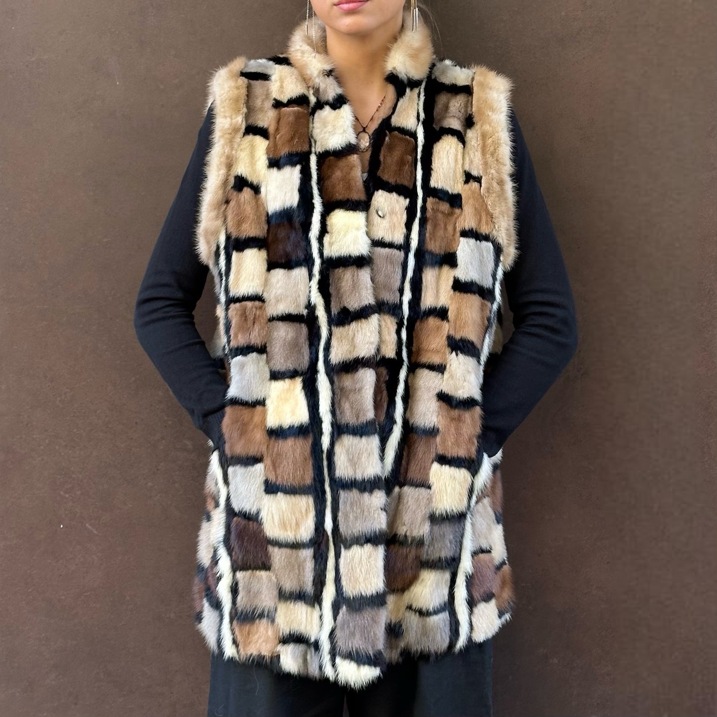 Chaleco visón retro