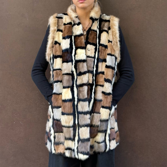 Chaleco visón retro