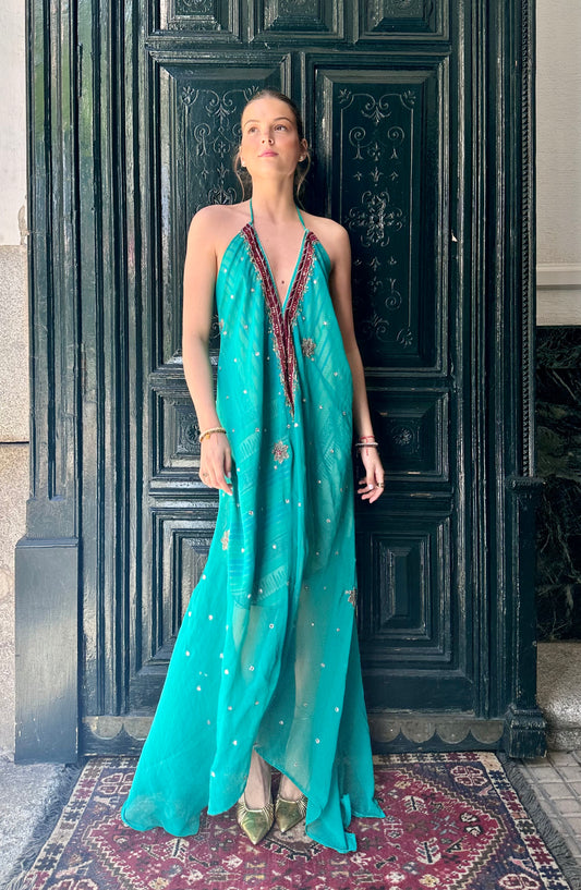 Vestido joya azul