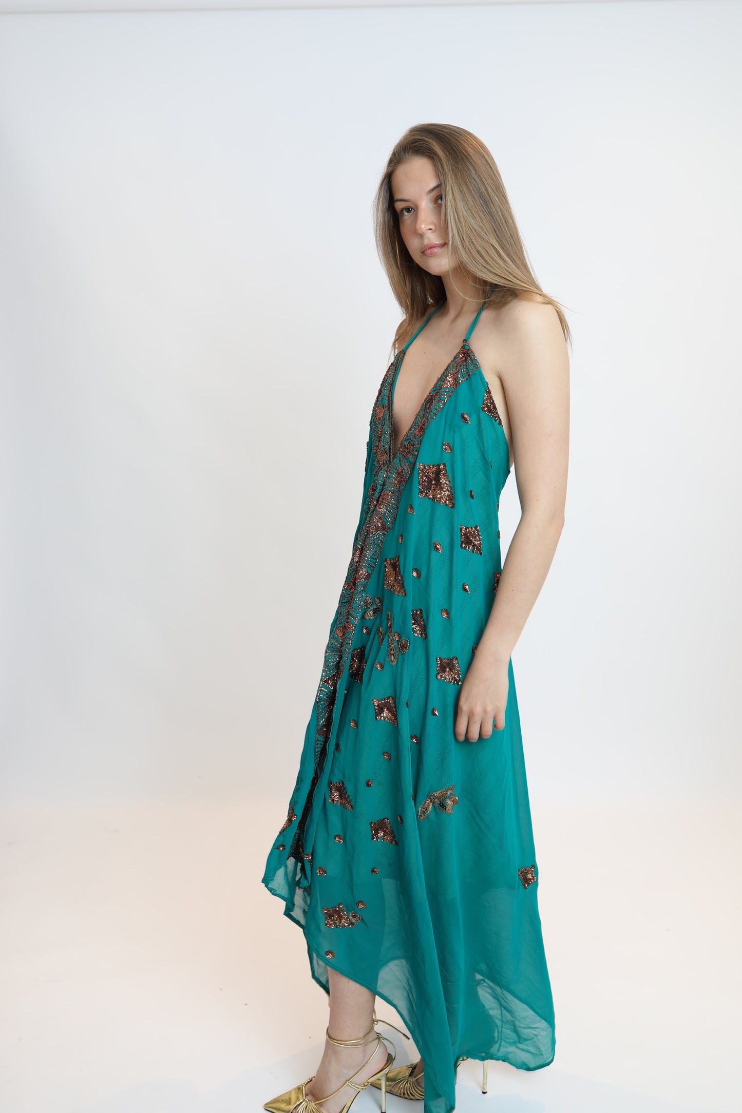 Vestido joya azul 245