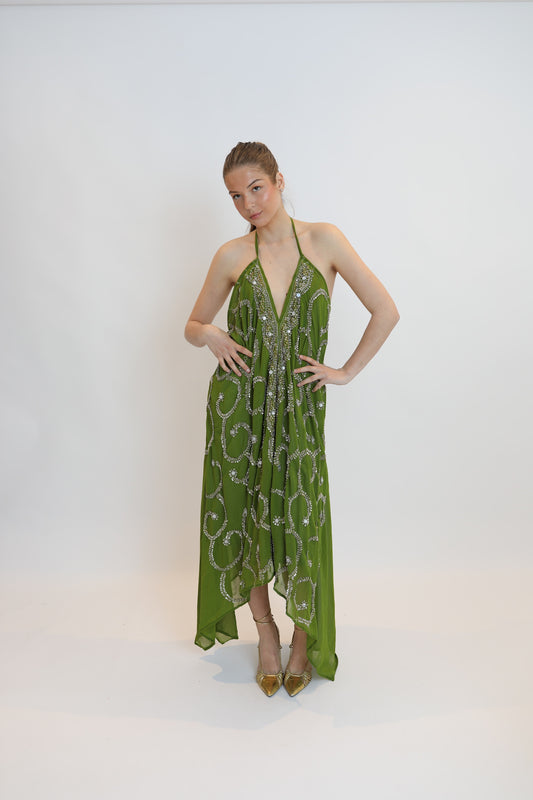 Vestido joya verde 118