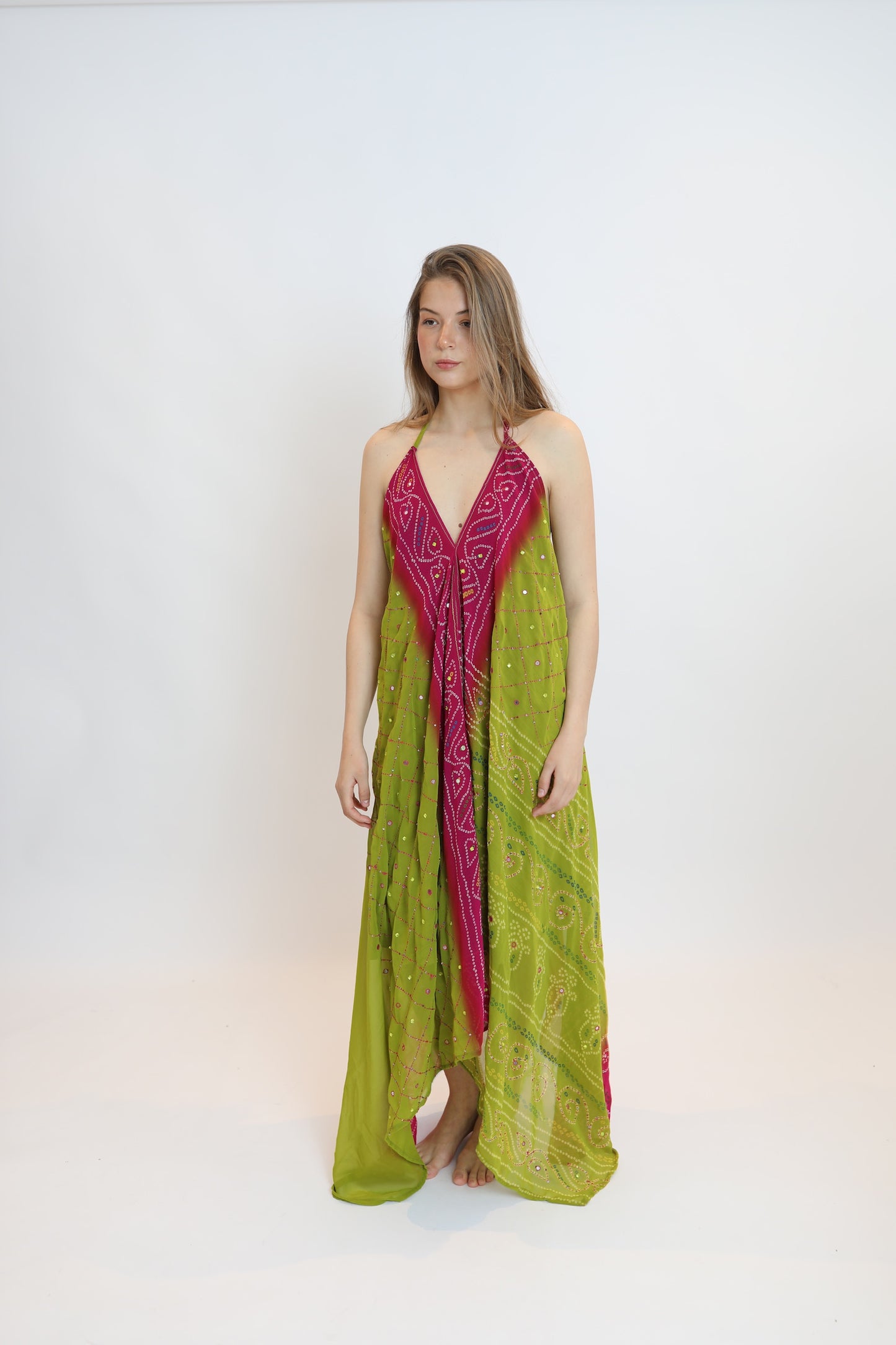 Vestido joya verde 039