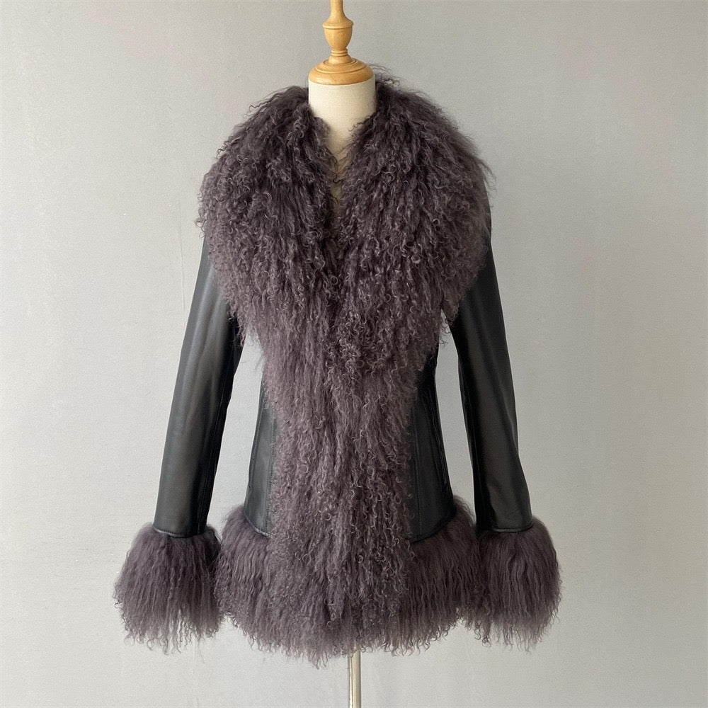 Abrigo AFGANO morado