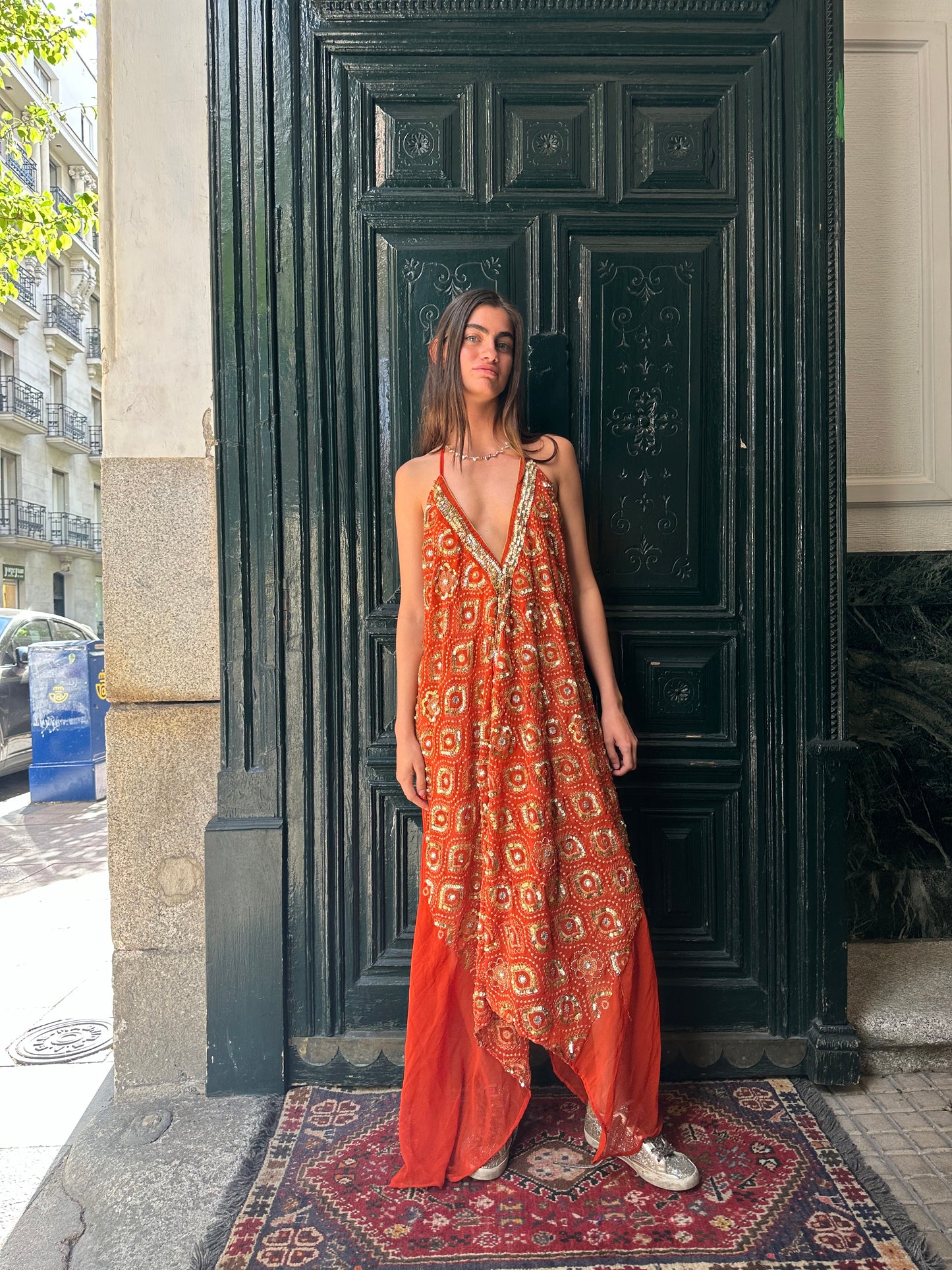 Vestido joya naranja