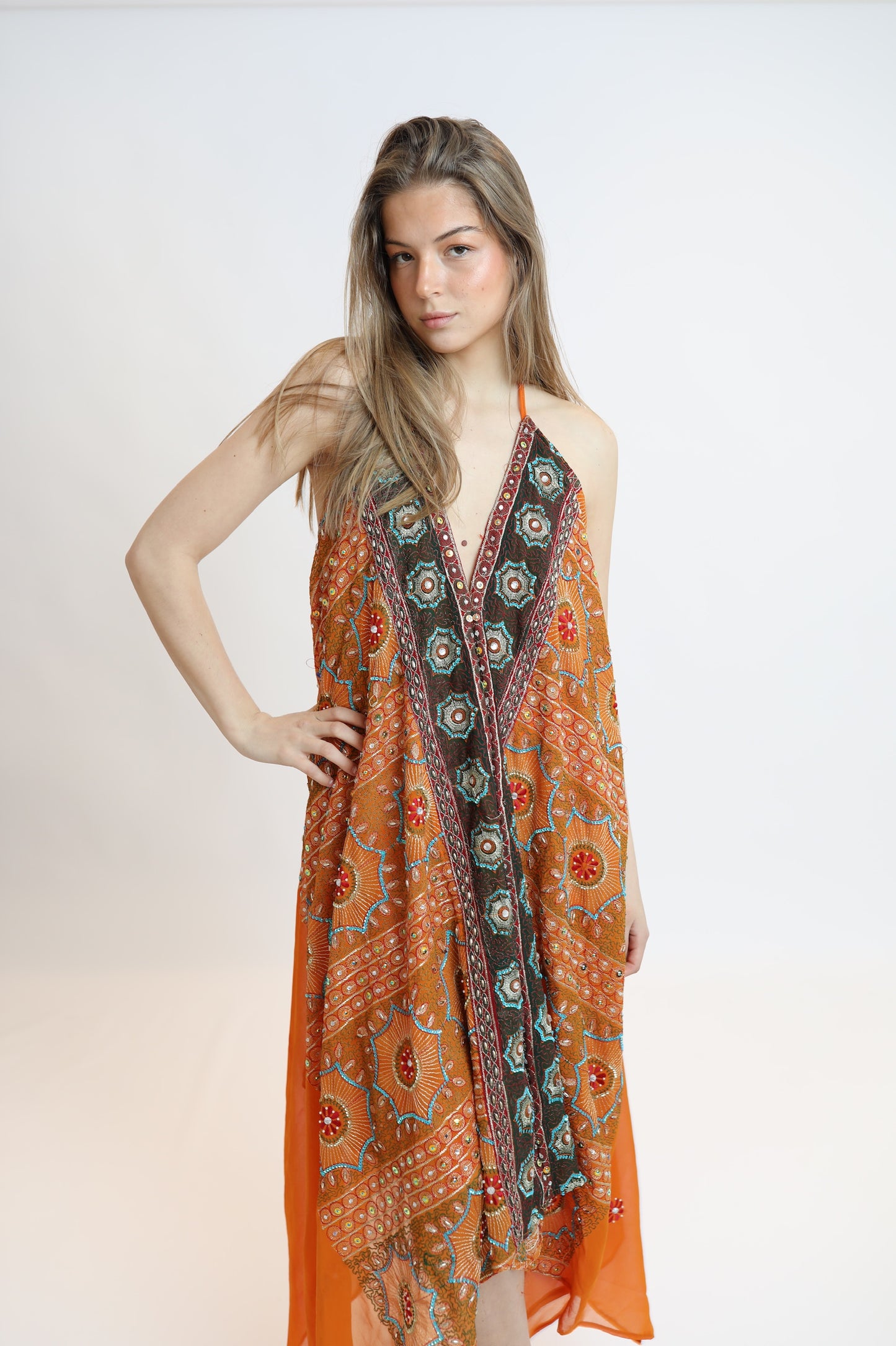 Vestido joya naranja 173