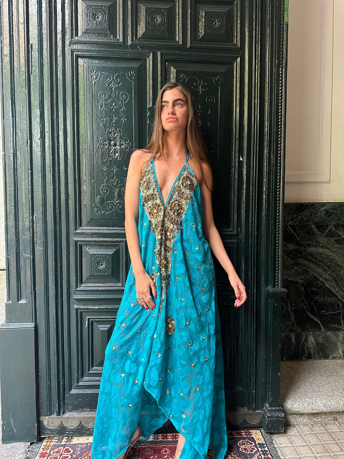 Vestido joya azul